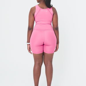 Sculpt Pink Crop Vest Top
