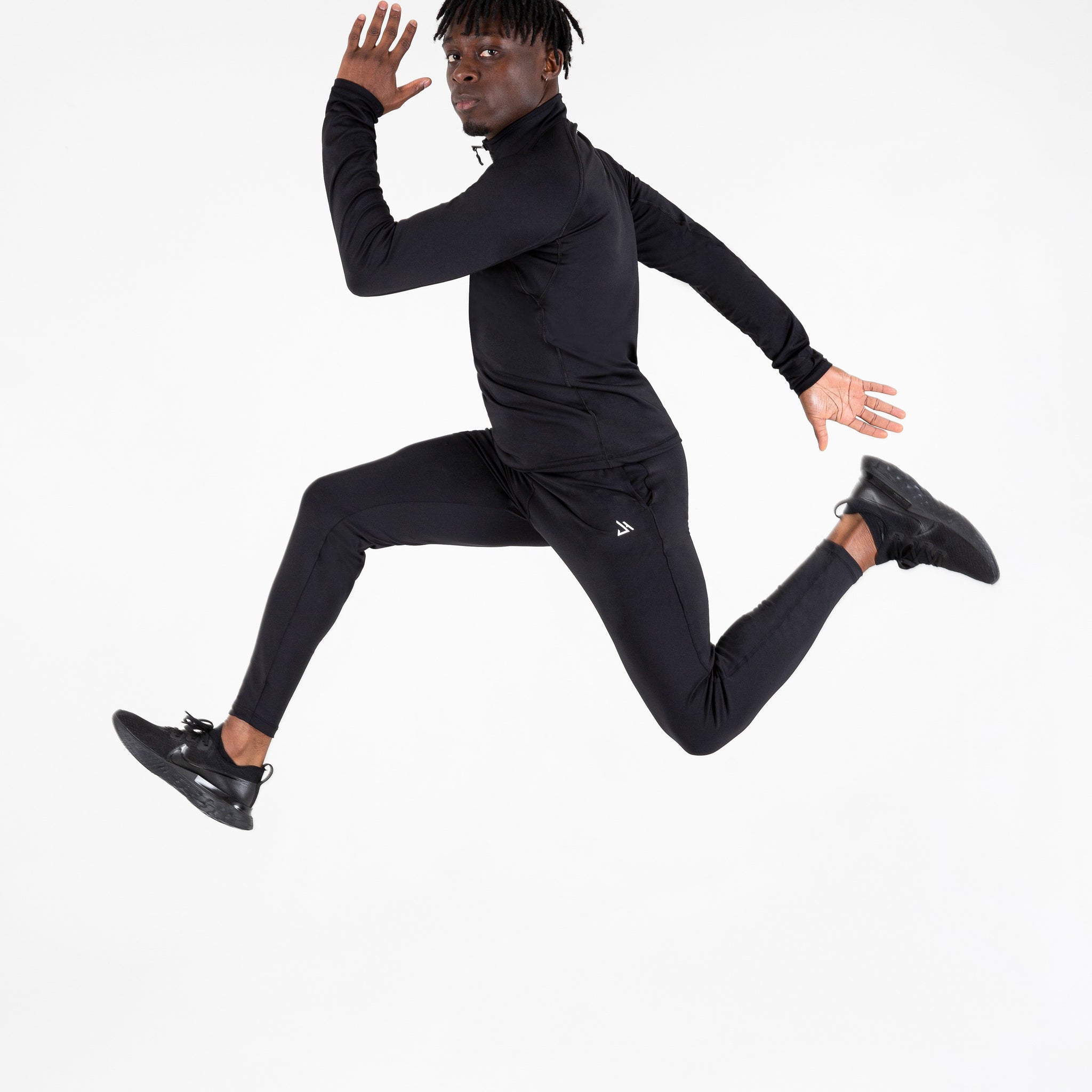Black Tapered Bottom Joggers