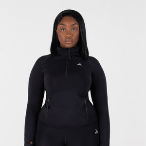 Black Essential 1/2 Zip Pullover